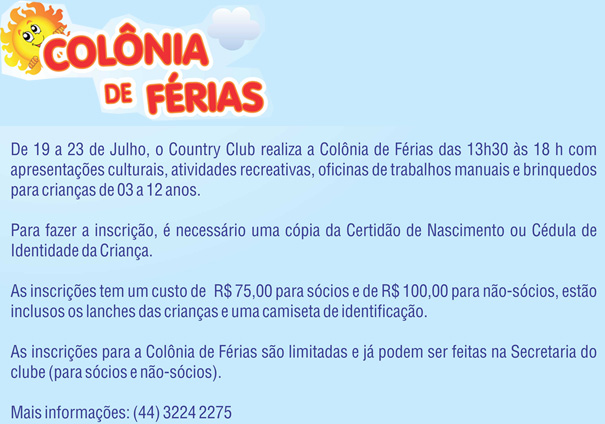 Colônia de Férias