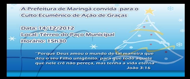 AÇÃO DE GRAÇAS: Culto Ecumênico