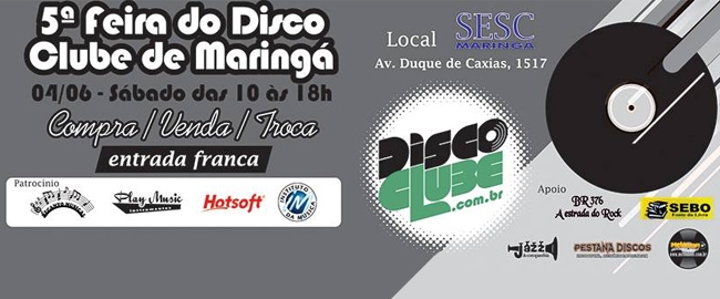 CULTURA: 5ª Feira do Disco Clube
