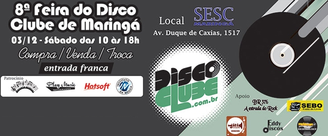 CULTURA: 8ª Feira do Disco Clube de Maringá
