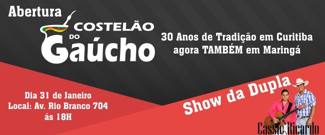 GASTRONOMIA: Abertura Costelão do Gaúcho